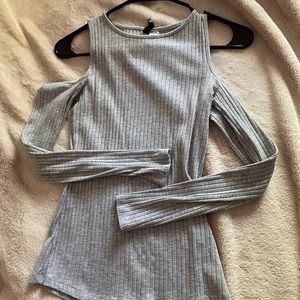 Long sleeve, cut shouldered top